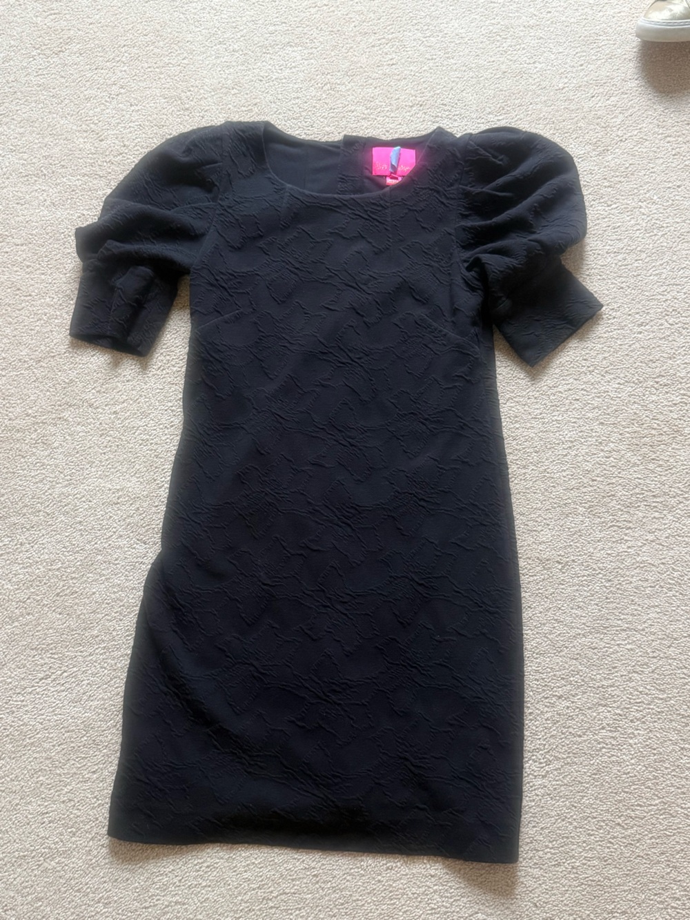 Lilly Pulitzer Black Textured Midi Dress
